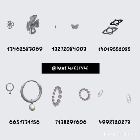 Roblox Jewelry Code, Bloxburg Accessories Codes, Accessory Codes, Accessories Codes, Bloxburg Clothes, Cute Iphone Wallpaper Tumblr, Silver Bracelet Stack, House Decals, Green Y2k