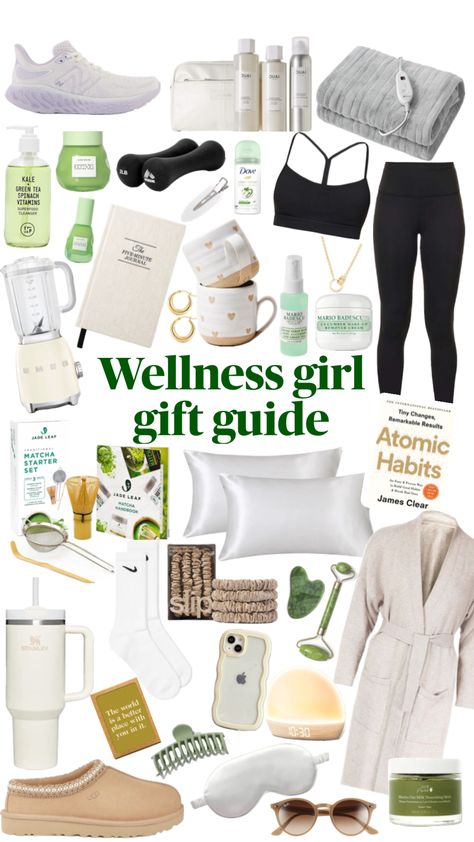 Wellness girl gift guide #wellnessgirl #giftguide #matchagirl Sick Day Essentials, Wellness Girl, Amazon Girl, Holistic Recipes, Girls Gift Guide, Exam Motivation, Princess Gifts, Workout Routines For Beginners, Dream Gift