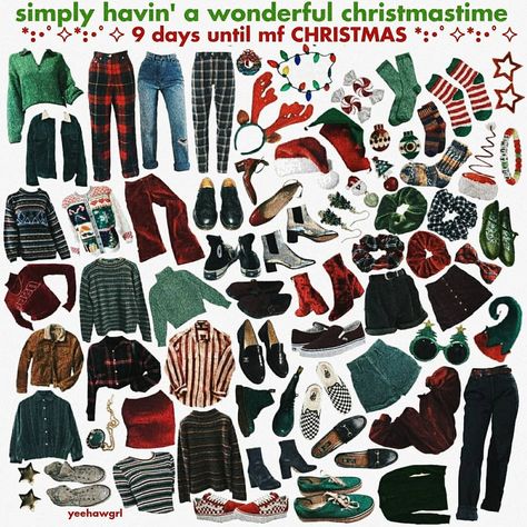 Grunge Christmas Outfit, Grunge Christmas, Christmas Lockscreen, Christmas Attire, Winter Songs, Mood Clothes, Tumblr Outfits, Winter Mode, Mood Board Fashion