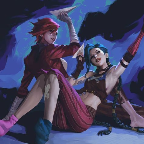 Rayden Chen on Instagram: “Fan art of Arcane Vi & Jinx, really love the show! #arcane #leagueoflegends #vi #jinx” Jinx And Vi, Jinx Fanart, Arcane Vi, Star Platinum, Vi Arcane, Vi League Of Legends, Jinx League Of Legends, League Of Legends Characters, Riot Games