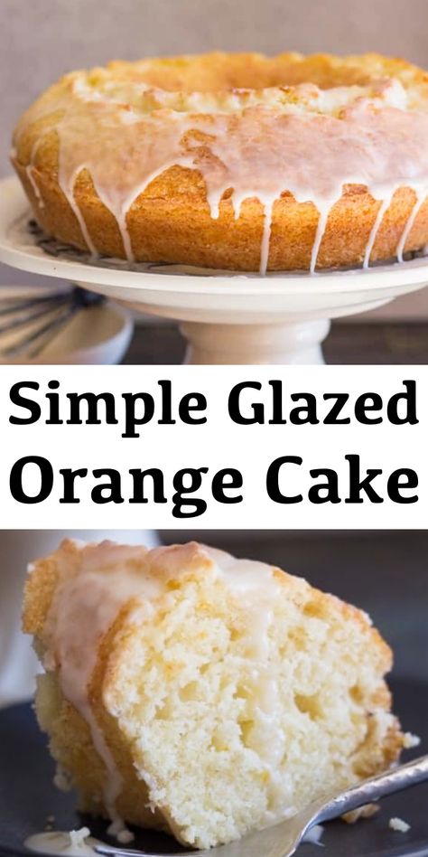 Simple Bundt Cake, Orange Recipes Dessert, Orange Dessert, Pineapple Desserts, Dessert Breakfast, Orange Cake Recipe, Moist Cake, Pound Cakes, Homemade Cake Recipes