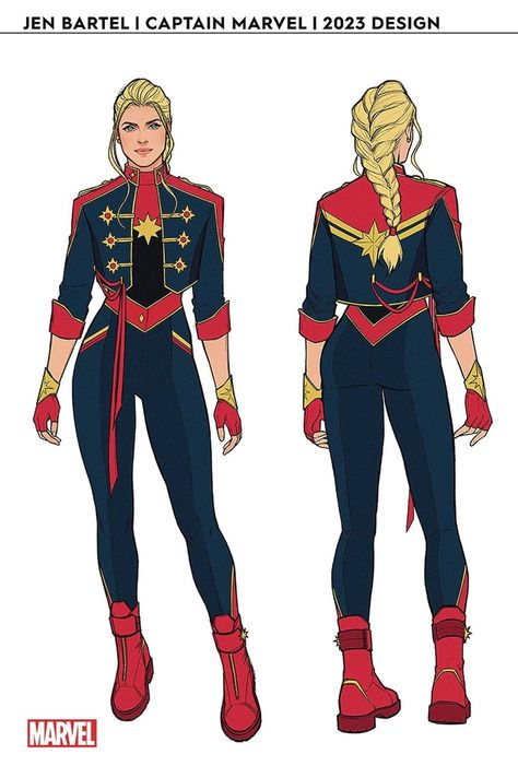 Captain Marvel vol 11 #2 | Design variant cover by Jen Bartel Cosmic Characters, Jen Bartel, Hellfire Gala, Captain Marvel Costume, Marvel Character Design, Captain Marvel Carol Danvers, Marvel News, Marvel Costumes, Carol Danvers