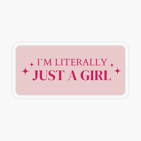 Girly Stickers Aesthetic, Barbie Stickers Aesthetic, Aesthetic Girl Stickers, Bday Stickers, Just A Girl Aesthetic, Pink Aesthetic Stickers, Coquette Stickers, Barbie Stickers, Girly Stickers