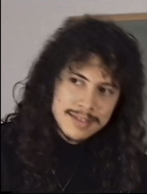 Kirk Hammett Mustache, Kirk Hammett Slicked Back Hair, Kirk Hammett Lip Piercing, Bald Kirk Hammett, Kirk Hammett Crooked Teeth, Kirk Hammett Dreadlocks, Kirk Hammet, Pop Goes The Weasel, Robert Trujillo