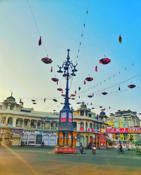 Diwali decoration is in full swing in Pinkcity, and we can feel festive vibes throughout the city! 😍😍 Just like a colorful bloom of temporary lights in the sky, our beautiful Jaipur will shine again! #PanchBatti 😊 Lights In The Sky, Humanity Quotes, Diwali Decoration, Diwali Decorations, Jaipur Rajasthan, Modern Buildings, Diwali, Jaipur, The Sky