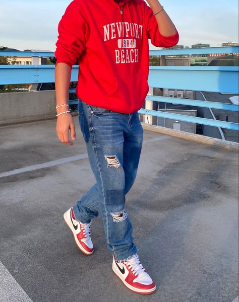 red jordan 1 Red Jordan 1 Outfit Men, Jordan 1 Chicago Outfit Men, Chicago Jordan 1 Outfit, Jordan 1 Red Outfit, Jordan 1 Chicago Outfit, Red Jordan 1 Outfit, Jordan Fit, Red Sneakers Outfit, Jordan 1 Outfit Men