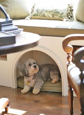 Condo Blues: 19 DIY Dog Beds Built In Dog Bed, Built In Window Seat, Driven By Decor, Pet Spaces, Diy Dog Bed, Window Benches, Pet House, Dog Houses, Window Seat