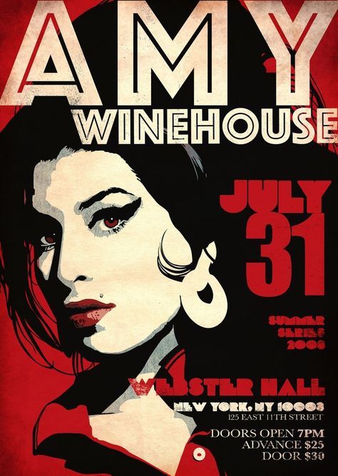 Concert Poster Art, Printable Wall Collage, Music Poster Design, Dorm Posters, Poster Room, Picture Collage Wall, Vintage Poster Art, Amy Winehouse, Limited Edition Art Print