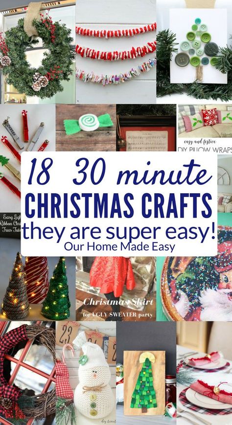 Easy Christmas Crafts to make today without a ton of work! Click to see all 18 projects! #christmas #crafts Easy Christmas Crafts To Make, Diy Christmas Gifts For Family, Christmas Crafts To Sell, Christmas Crafts For Adults, Christmas Crafts To Make, Fun Christmas Crafts, Fun Christmas Decorations, Cheap Crafts, Christmas Crafts For Gifts