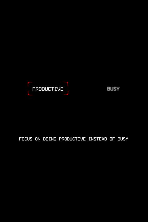 Focus on being productive instead of busy. #minimalist #visual #design #simplicity #creativity #productive #wallpaper #quote #wisdom Minimal Quote Wallpaper, Be Productive Wallpaper, Productivity Poster, Productive Wallpaper, Productivity Wallpaper, Busy Wallpaper, Inspirstional Quotes, Focus Wallpaper, Warrior Inspiration