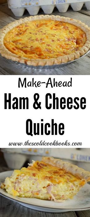 This Make-Ahead Ham and Cheese Quiche can be pulled together the night before you need it and customized to your tastes but simply adding your favorite ingredients. Ham Quiche Recipe, Filet Mignon Chorizo, Ham Quiche, Cheese Quiche Recipe, Ham And Cheese Quiche, Breakfast Quiche Recipes, Quiche Recipes Easy, Cheese Quiche, Breakfast Quiche