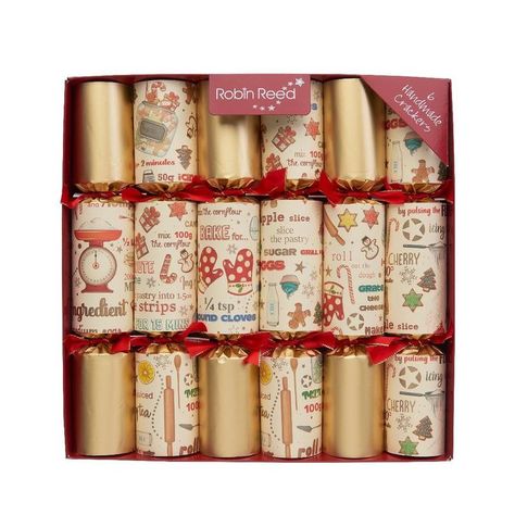 Each handmade cracker contains a snap, joke, party hat and cookshop delights gift. English Christmas Crackers, Christmas Essentials, Cherry Tea, Baking Theme, Festive Party Decorations, Party Crackers, English Christmas, Christmas Cracker, Holiday Puzzle