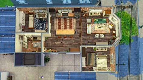 Ts4 Apartment Plan, Sims 4 Small Apartment Floor Plans, Sims 4 Brooklyn Apartment, Sims4 Apartment Ideas, Sims 4 Small Apartment, The Sims 4 Apartment Ideas, Ts4 Apartment, Sims 4 Apartment Ideas, Sims4 Apartment