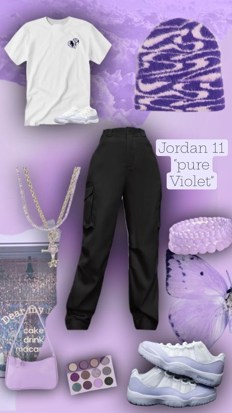 #pureviolet #jordan11 #beanie #outfitinspo #azaylawayla Pure Violet 11, Violet Outfit, Jordan 11 Outfit, Instagram Funny Videos, Cute Lazy Outfits, Lazy Outfits, Instagram Funny, Jordan 11, Your Aesthetic