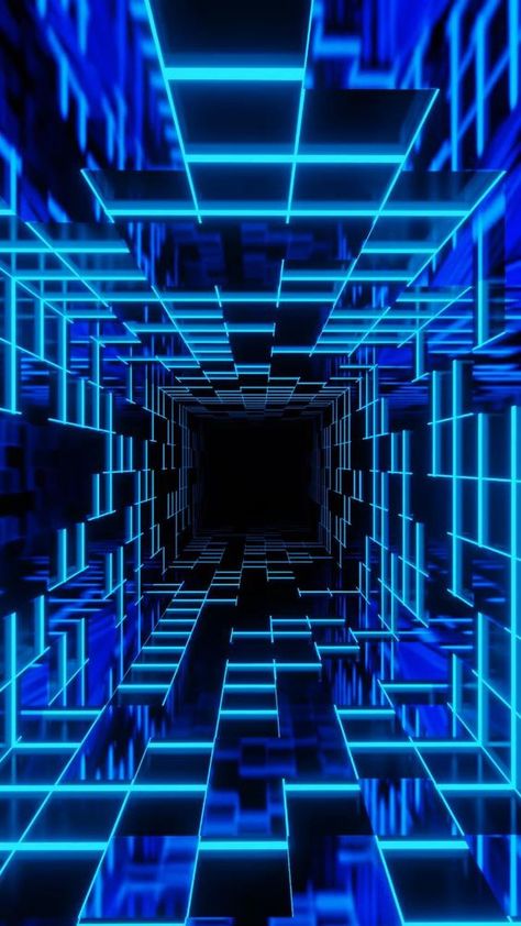 10 Hour TV VJ LOOP NEON Blue Color metallic tunnel Abstract Background Video - Motion 4k Screensaver Neon Blue Color, Cool Live Wallpapers, Mises En Page Design Graphique, Tipografi 3d, Optical Illusion Wallpaper, Android Wallpaper Dark, Live Screen, Motion Wallpapers, Moving Backgrounds