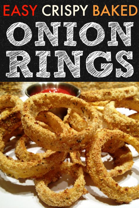 Onion Rings Easy, Onion Rings Recipe Easy, Gluten Free Onion Rings, Meatless Protein, Baked Onion Rings, Homemade Onion Rings, Baked Onion, Onion Rings Recipe, Baked Onions