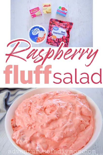 Creamy raspberry Jello fluff salad is the perfect dish for any occasion! Made with simple ingredients like raspberry gelatin, tapioca pudding, and Cool Whip, this versatile recipe is easy to customize with your favorite fruits. Save this pin to enjoy a delicious treat anytime! Red Jello Salad Recipes, Jello Fruit Salad Recipes Easy, Raspberry Fluff Salad Cool Whip, Jello Protein Pudding, Jello Fluff Cool Whip, Keto Jello Fluff, Grape Jello Salad, Jello Salad Recipes With Cool Whip, Strawberry Fluff Salad Cool Whip