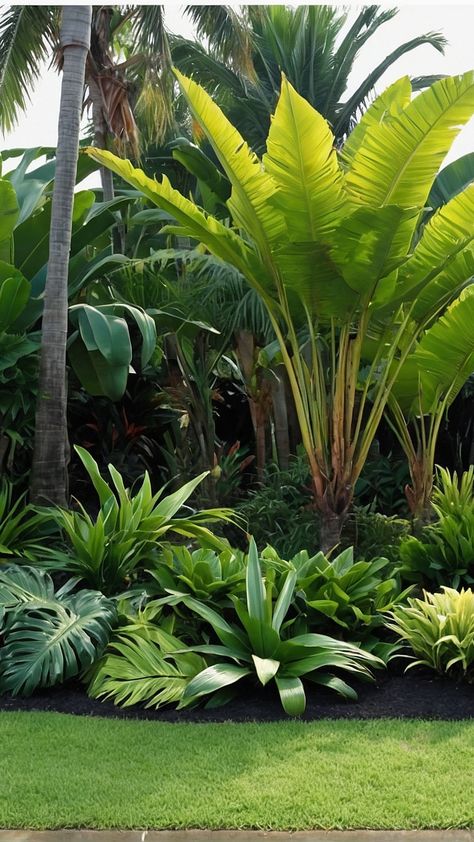 Tropical Escapes: 15 Landscaping Ideas to Transform Your Outdoor Retreat - Inspire Inlet Tropical Backyard Landscaping, Balinese Garden, Tropical Landscape Design, Florida Landscaping, Tropical Garden Design, Tropical Backyard, Pool Landscape Design, Garden Arches, Garden Oasis