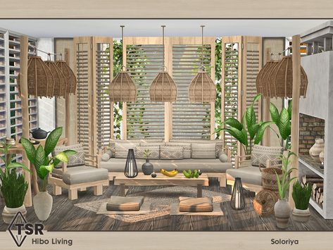 Sims 4 Cc Furniture Living Rooms Boho, Sims 4 Boho Living Room Cc, Sims 4 Aesthetic Cc Furniture Living Room, Sims 4 Cc Boho Decor, Sims 4 Boho Living Room, Sims 4 Mods Furniture Living Rooms, Sims 4 Cc House Decor Living Room, The Sims Resource Living Room, Cc Living Room Sims 4