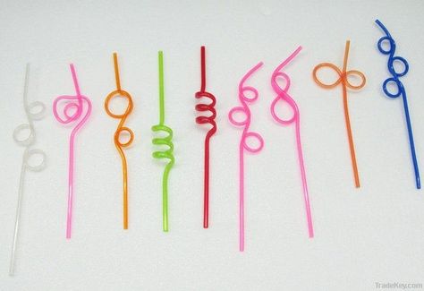 crazy straws, crazy shaped straws, squiggle straws, curved straws ... Crazy Straws, Fun Drink Recipe, Beverage Bar, Right In The Childhood, 90s Party, Party Straws, Concept Board, Glass Straws, Paper Straws