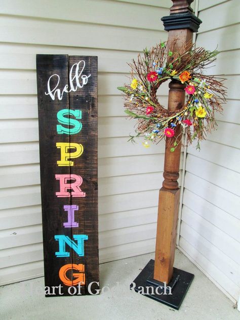 26 Best Spring Porch Sign Ideas and Designs for 2020 Boho Decor Diy, Spring Signs, Jar Projects, Craft Furniture, Indoor Ideas, Diy Boho Decor, Wood Crafting, Front Porch Signs, Wood Designs