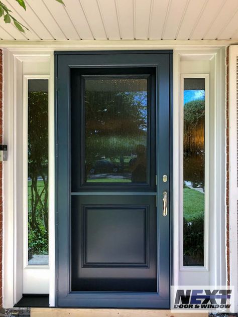 Add Sidelights To Front Door, Anderson Storm Door, Exterior Doors With Storm Doors, Front Door Colors With Glass Storm Door, Entry Door With Storm Door, Front Door Storm Door Ideas, Exterior Door With Storm Door, Wood Front Door With Storm Door, Storm Doors For Front Door Ideas