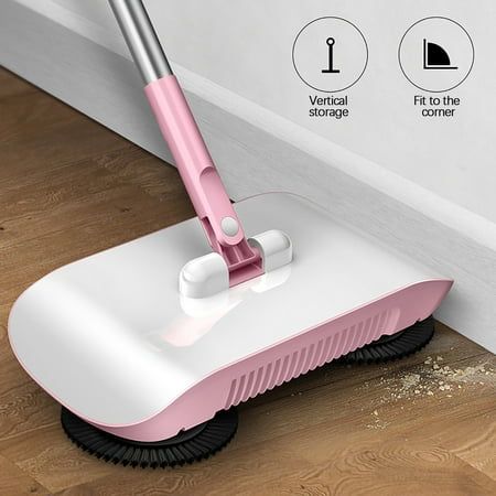 Hand Push Sweeper Household Lazy Three-in-one Suction Sweeper Cleaning Machine Floor Stall Features: Excellent Work Performance: The hand-push automatic hand sweeper is light and quiet, with a 180degree range of motion. Suitable for quick and convenient cleaning work without electricity. convenient cleaning work without electricity. Applicable Placement: Suitable for all hard surfaces  wood, tile, wood and vinyl without the need for wear or scratches. Please note: Do not use on the carpet. Just Remove Bleach Stains, Cleaning Utensils, Clean Tools, Shell Animals, Work Performance, Cleaning Methods, Kitty Litter, Cleaning Stuff, Tile Wood