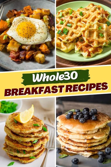 These Whole30 breakfast recipes make following the plan so much easier! From muffins to quiche to pancakes, doing Whole30 doesn't have to mean sacrificing your morning meal. Whole 30 Breakfast Sweet, Whole 30 Breakfast Cookies, Whole 30 Breakfast Ideas Easy, Whole 30 Muffin Recipes, Whole 30 Breakfasts, Whole 30 Recipes Breakfast Easy, Whole 30 Pancakes, Whole 30 Breakfast Ideas, Whole 30 Recipes Breakfast