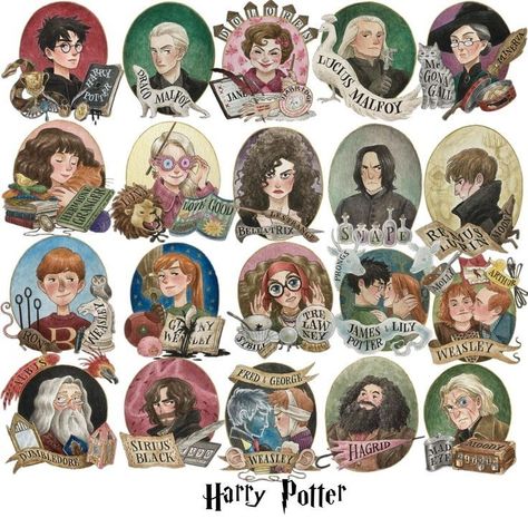 Harry Potter Cartoon Art, Harry Potter Wallpaper Backgrounds, Imprimibles Harry Potter, Harry Potter Theme Birthday, Harry Potter Cartoon, Harry Potter Painting, Harry Potter Stickers, Harry Potter Poster, Harry Potter Illustrations