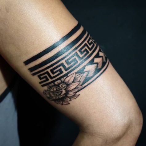 Upper Arm Band Tattoo, Band Tattoo For Women, Quetzalcoatl Tattoo Design, Quetzalcoatl Art, Maya Tattoo, Quetzalcoatl Tattoo, Aztec Tattoo Designs, Explore Tattoo, Symbol Tattoo