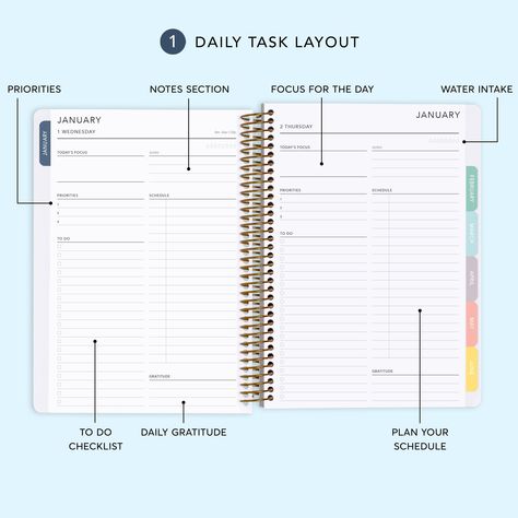 Abstract florals daily planner for January-June 2025. This planner features a minimalist design with soft colors and elegant florals. It is perfect for those who want to stay organized and motivated throughout the Daily Planner Diy, Organizing Your Life, Daily Planner Printables Free, Daily Schedule Planner, Monogram Business, Short Quote, Planner Minimalist, Daily Planners, Planner Notepad