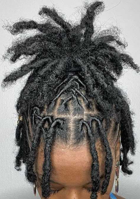 Small Locs With Extensions, Short Locs Extension Hairstyles, Lock Extensions Dreadlocks Natural Hair, Starter Locs With Extensions, Short Loc Extensions Permanent, African Men Hairstyles, Aesthetic Locs, Starter Locs Styles For Short Hair, Locs Starter