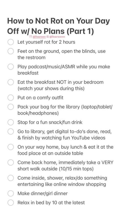 Day Off To Do List, How To Not Rot After 9-5, Things To Do When Unmotivated, Things To Do On A Bad Day, Happy Things To Do, What To Do When You Have Nothing To Do, Things To Do On A Roadtrip, How To Be Unforgettable, Things To Try In Life