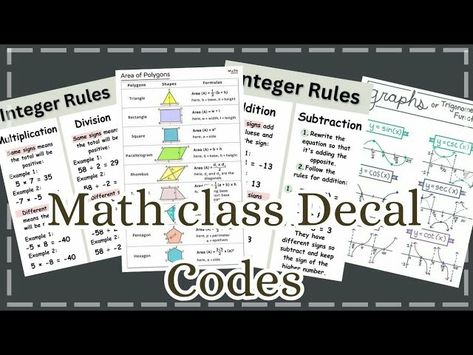 Maths Decals Bloxburg, Math Classroom Bloxburg, Math Class Bloxburg Decal, Bloxburg Math Decal Codes, Bloxburg Principals Office Decals, Bloxburg Math Decals, Bloxburg Math Class Decals, Bloxburg Classroom Decals, Bloxburg Diner