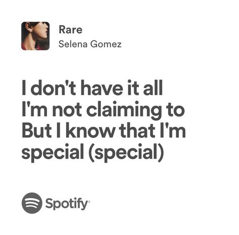 rare | selena gomez | spotify lyrics Rare Lyrics Selena Gomez, Selena Gomez Spotify Lyrics, Selena Gomez Spotify, Selena Lyrics, Selena Gomez Lyrics, Spotify Lyrics, Music Album Covers, Music Album, Selena Gomez