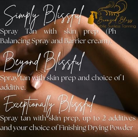 Sunshine in a spray! Choose your mobile spray tan package today and glow on the go! 🌞✨#mobilespraytan#premiumquality#booknow Bridal Spray Tan Packages, Bridal Spray Tan, Mobile Spray Tanning, Barrier Cream, Spray Tan, Sunless Tanning, Skin Prep, Spray Tanning, Tanning