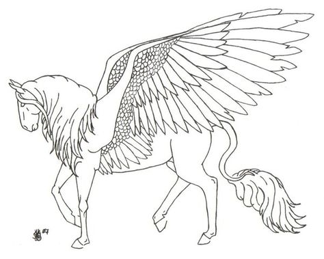 Pegasus Lineart, Horse Base, Machine Embroidery Gifts, Machine Embroidery Redwork, Spirit Horse, Embroidery Tattoo, Photo Stitch, Horse Sketch, Fantasy Horses