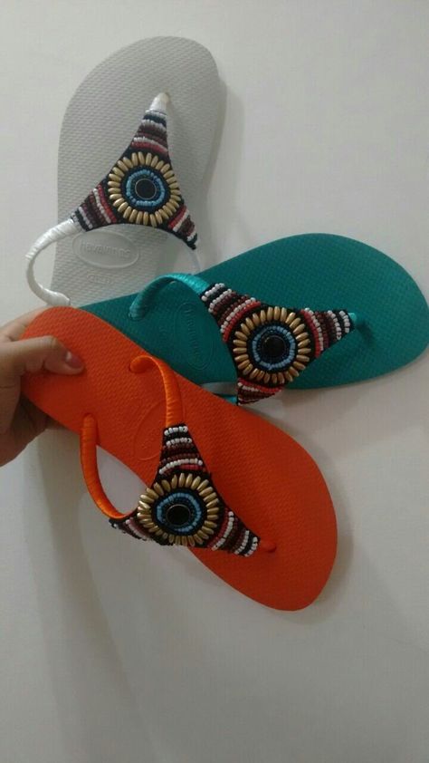 Aesthetic Sandals, Sandals Outfit Casual, Hairstyles Crochet, African Print Shoes, Sandals Outfit Summer, Bling Flip Flops, African Shoes, Hats Crochet, Shoe Makeover