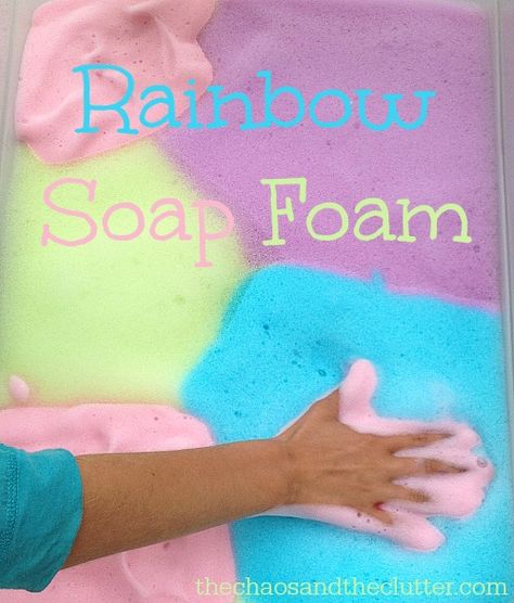 Rainbow Soap Foam Birdhouse Diy, Summer Crafts For Toddlers, Rainbow Soap, Soap Foam, Craft For Toddlers, Crafts For Toddlers, Diy Summer Crafts, Amazing Crafts, Sensory Activity