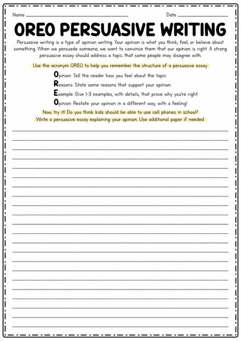 Practice essay writing skills with these engaging 4th grade worksheets. Unleash your creativity and master the art of storytelling today. #essaywriting #writingpractice #learnwriting #4thgradeessay Persuasive Writing Worksheet, 5th Grade Writing Worksheets, Opinion Writing 4th Grade, Opinion Writing Rubric, Persuasive Writing Graphic Organizer, Persuasive Writing Examples, 4th Grade Worksheets, English Essays, Persuasive Essay Topics