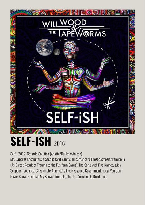 Self-ish by will wood and the tapeworms Will Wood Poster, Birthday Shopping List, Will Wood And The Tapeworms, Sun Power, Scrapbook Printing, Rat Man, Music Poster Design, Will Wood, Wood Images