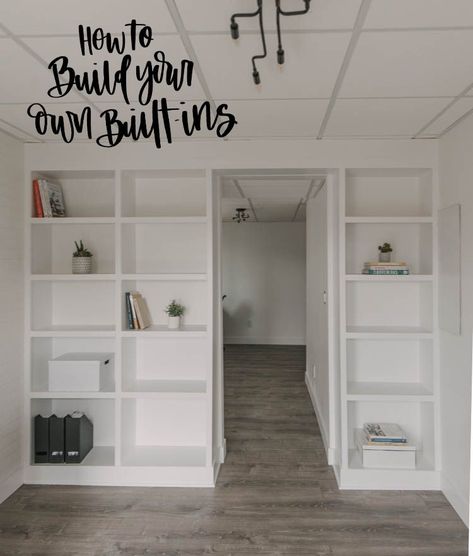 Corner Built In Shelves, Cased Opening, Diy Built In Shelves, Build Your Own Shelves, Mdf Trim, Built In Shelving, Building Shelves, Diy Rack, Blogger Home