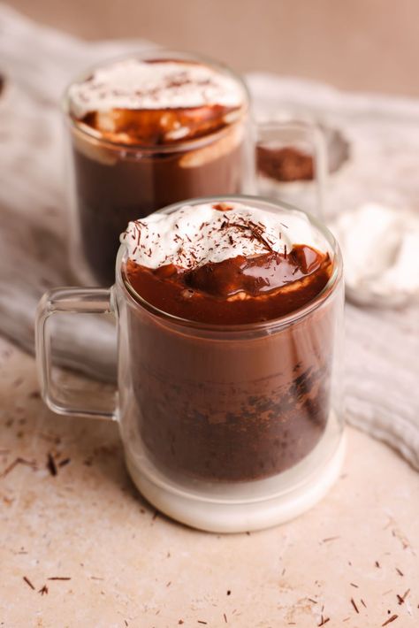 Hot Chocolate Mug Cakes For Two - BAKE WITH ZOHA Moist Chocolate Mug Cake, Hot Chocolate Mug Cake, Cakes For Two, Cake For Two Recipe, Homemade Holiday Treats, Rich Hot Chocolate, Cozy Date Night, Microwave Dessert, Best Chocolate Desserts