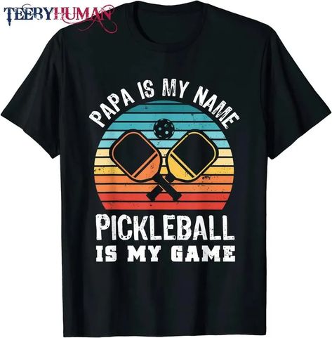 Funny Retro Papa Pickleball Sunset Gift T-Shirt Check more at https://teebyhuman.com/product/funny-retro-papa-pickleball-sunset-gift-t-shirt/ Mens 80s, Retro Gym, Compression T Shirt, Pickleball Court, Mens Workout Shirts, Mens Graphic T, Funny Tshirt, Athlete Workout, Retirement Gift