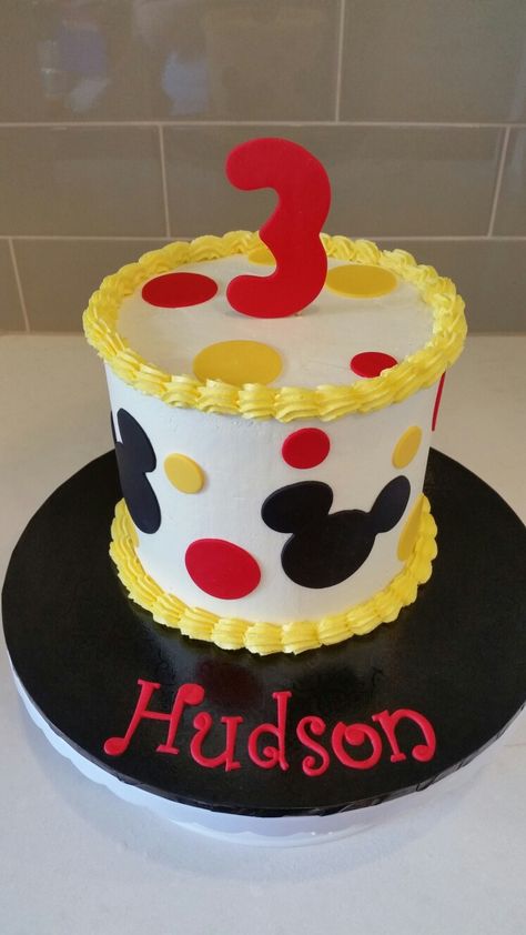 Mickey mouse cake Simple Mickey Mouse Cake, 2 Tier Mickey Mouse Birthday Cake, Mickey Mouse Birthday Cakes, Mickey Mouse 1 Tier Cake, Cake Buttercream Frosting, Mickey Mouse Cake Buttercream, Mickey Mouse Shaped Cake, Mickey Shaped Cake, Simple Mickey Mouse Cake Buttercream