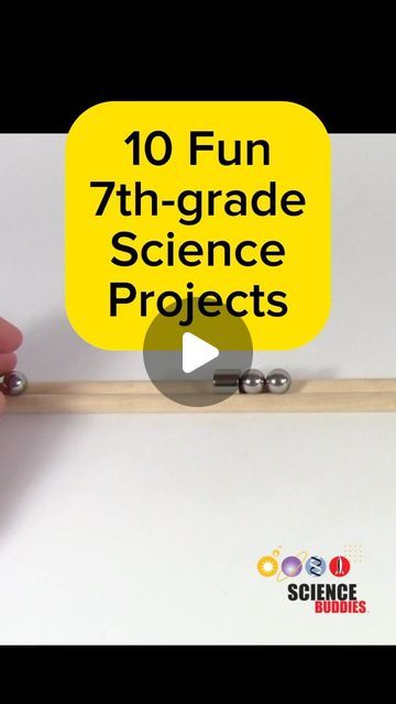 Science Buddies on Instagram: "Are you or your students looking for middle school science projects? Here are some fun #STEM projects to consider for 7th grade:

1. Magnetic Accelerator: https://sbgo.org/v7th-accelerator-ig
2. Bath Bombs: https://sbgo.org/v7th-bathbomb-ig
3. Wind Turbine: https://sbgo.org/v7th-windturbine-ig
4. Photosynthesis: https://sbgo.org/v7th-photosynthesis-ig
5. Candle Carousel: https://sbgo.org/v7th-carousel-ig
6. Solar Car: https://sbgo.org/v7th-solarcar-ig
7. Candy Chromatography:  https://sbgo.org/v7th-candychromatography-ig
8. Soil Moisture Sensor:  https://sbgo.org/v7th-soilmoisture-ig
9. Stroboscopic Water Fountain: https://sbgo.org/v7th-stroboscopic-ig
10. Electric Motor: https://sbgo.org/v7th-motor-ig

#STEM #sciencefair #scienceproject #middleschoolscience Magnetic Accelerator, Candy Chromatography, Middle School Science Projects, Candle Carousel, School Science Projects, Solar Car, Stem Projects, Middle School Science, 7th Grade