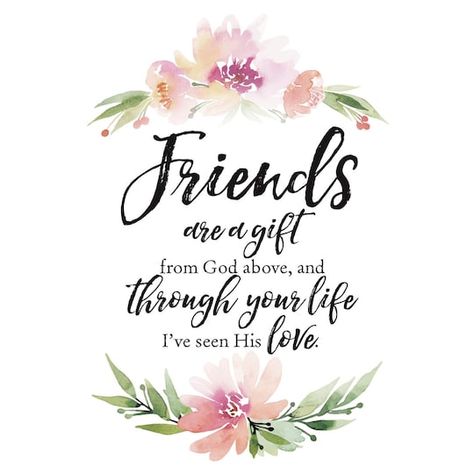 Buy Woodland Grace Series Friends Are A Gift Wood Plaque With Easel at Michaels. com. Dedicated to providing our customers both affordable & unique gifts for over 30 years. Woodland Grace plaques have a fresh modern look. Plaque features full color printing and a durable vinyl edge. Plaque is made of MDF wood and is easel backed and metal hook for hanging. "Friends are a gift from God above, and through your life I've seen His love." Each piece is handcrafted to ensure that you are receiving Friendship Bible, Prayers For My Daughter, Prayer For My Son, Special Friend Quotes, Special Prayers, Scripture Pictures, Prayer For You, Textual Art, Daily Prayers