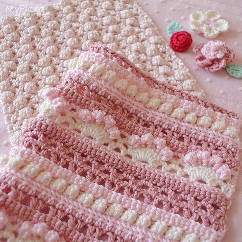 Baby Afghan Crochet Patterns, Baby Afghan, Baby Afghan Crochet, Afghan Crochet, Stitch Crochet, Baby Afghans, Bobble Stitch, Crochet Square Patterns, Baby Blanket Pattern