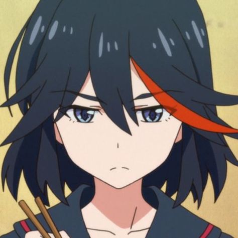 sad matoi ryuko icon from the anime kill la kill. if you click on section in this board you will find the pfp that you can use Ryuko Matoi, Kill La Kill, Grey Background, The Grey, Grey, Anime