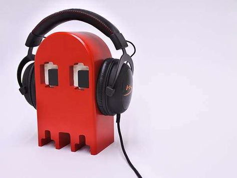 Headset Holder Diy, 3d Printed Headphone Holder, Cool Headphone Stand, Wooden Headset Stand, Headset Holder Wood, Headphones Stand Wood, Diy Headphones, Headset Holder, Headset Stand